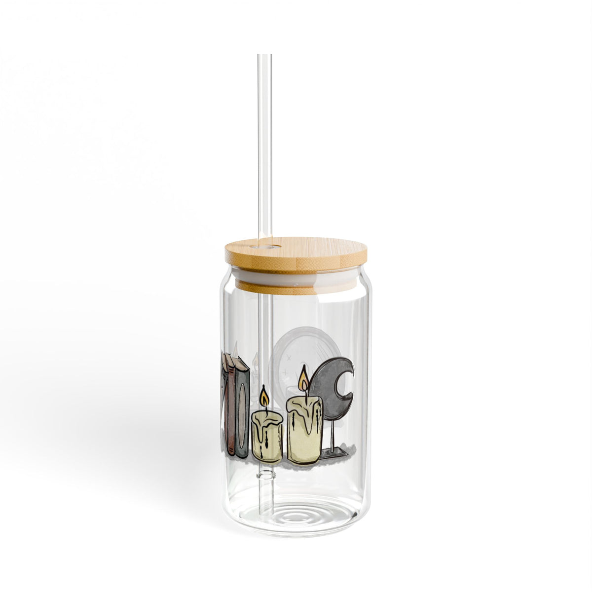 Books & Moons Sipper Glass, 16oz