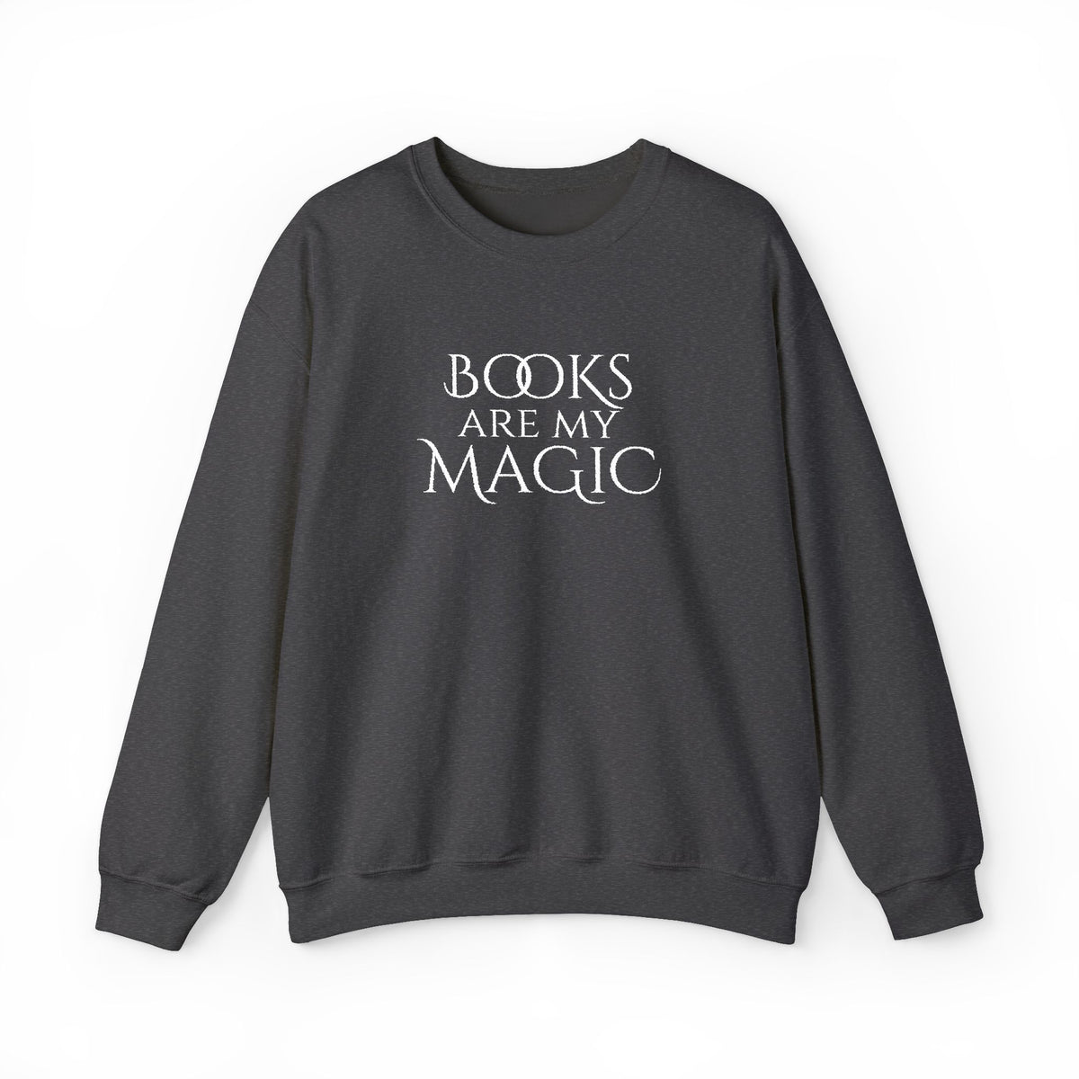 Books Are My Magic Embroidered Crewneck Sweatshirt