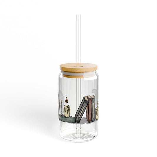Books & Moons Sipper Glass, 16oz