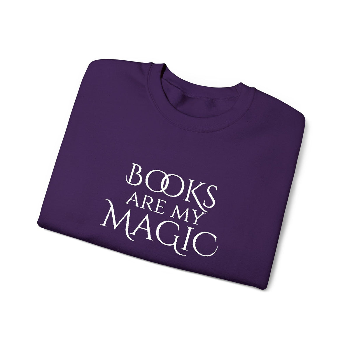 Books Are My Magic Embroidered Crewneck Sweatshirt