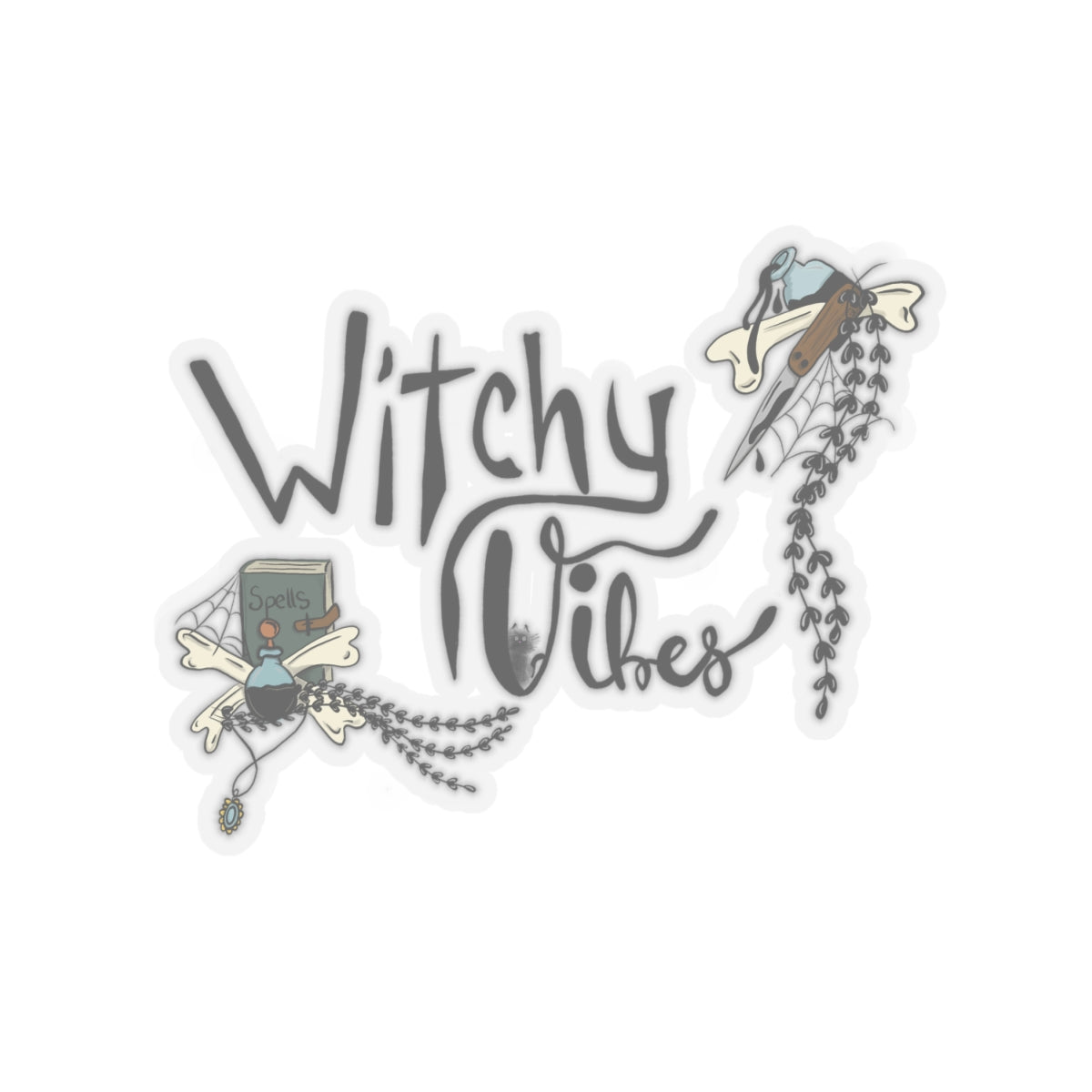 Witchy Vibes  Kiss-Cut Sticker