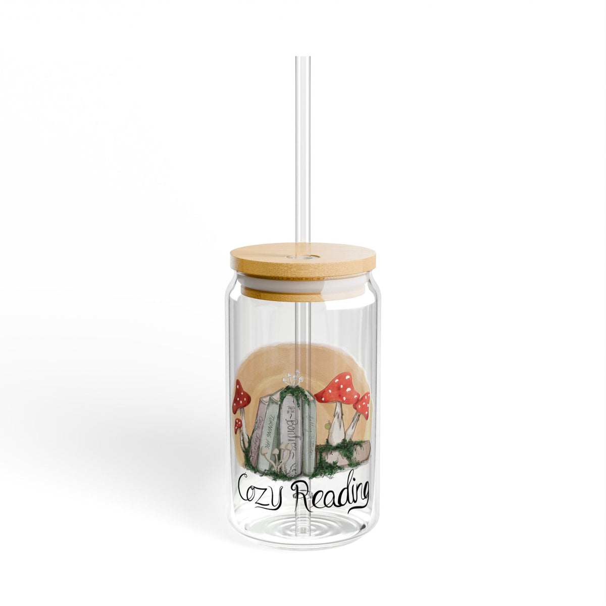 Cozy Reading Sipper Glass, 16oz