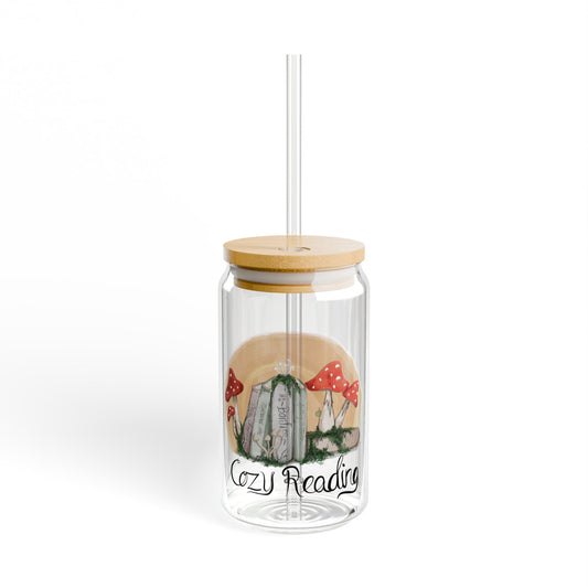 Cozy Reading Sipper Glass, 16oz