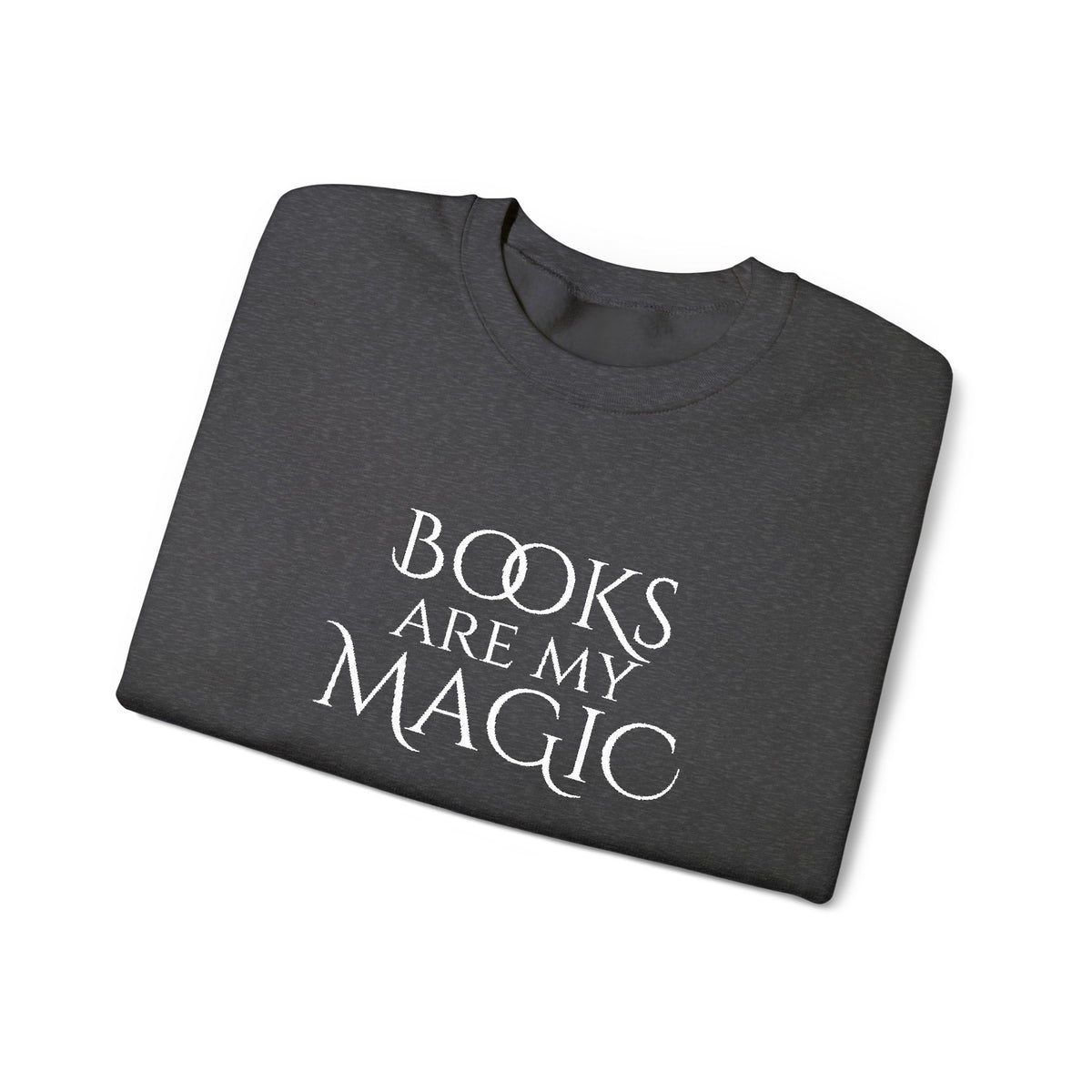 Books Are My Magic Embroidered Crewneck Sweatshirt