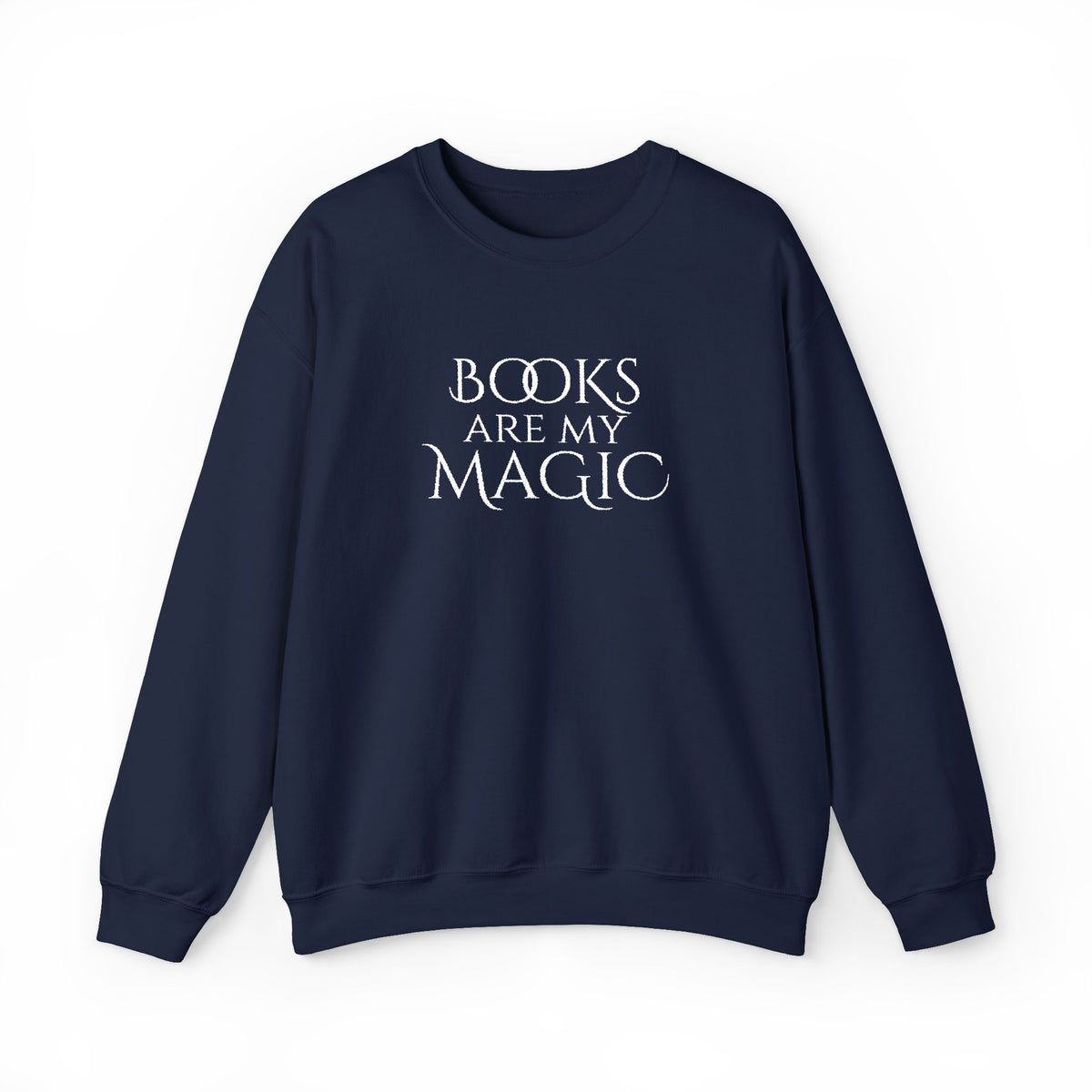 Books Are My Magic Embroidered Crewneck Sweatshirt