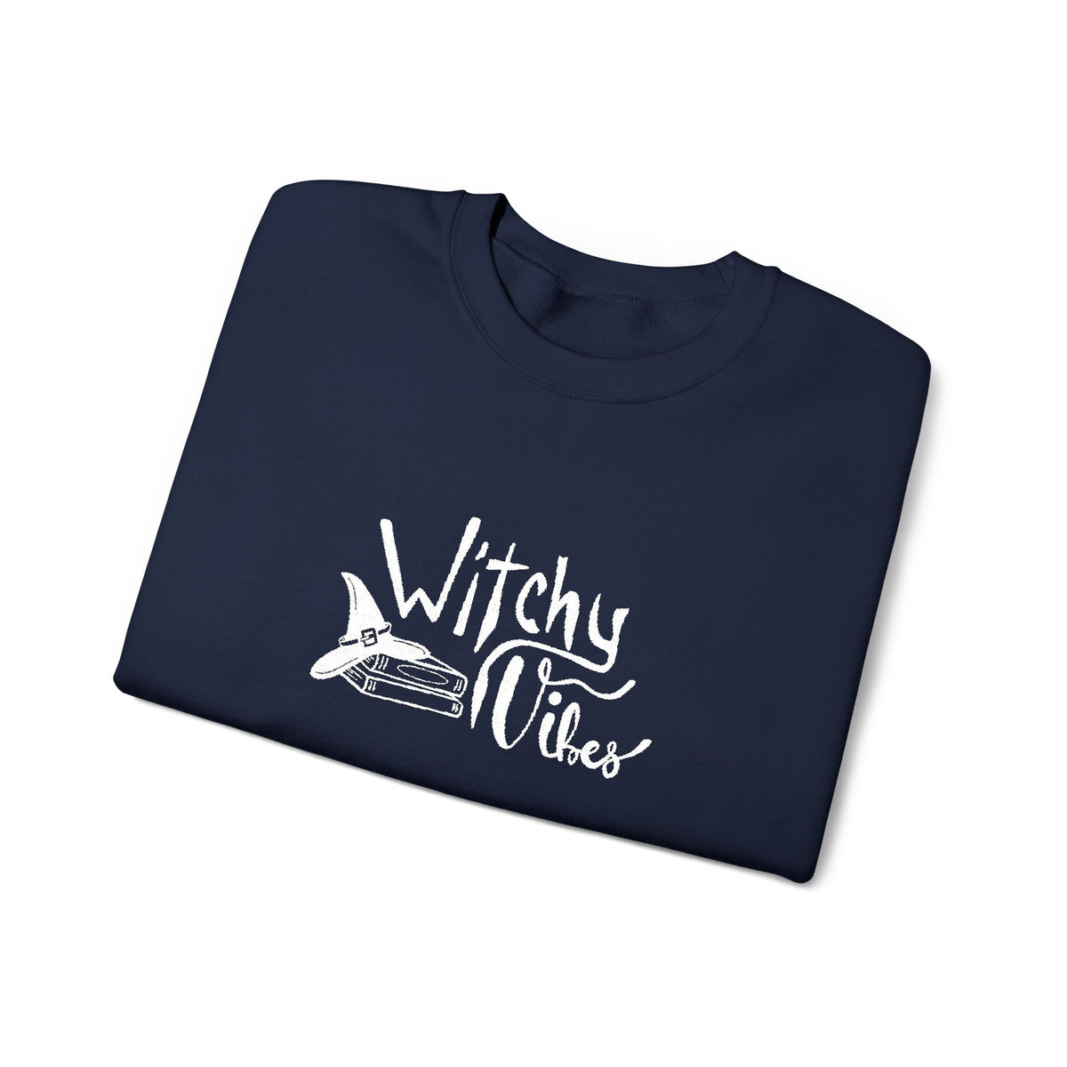 Witchy Vibes Embroidered Crewneck Sweatshirt (White Thread)