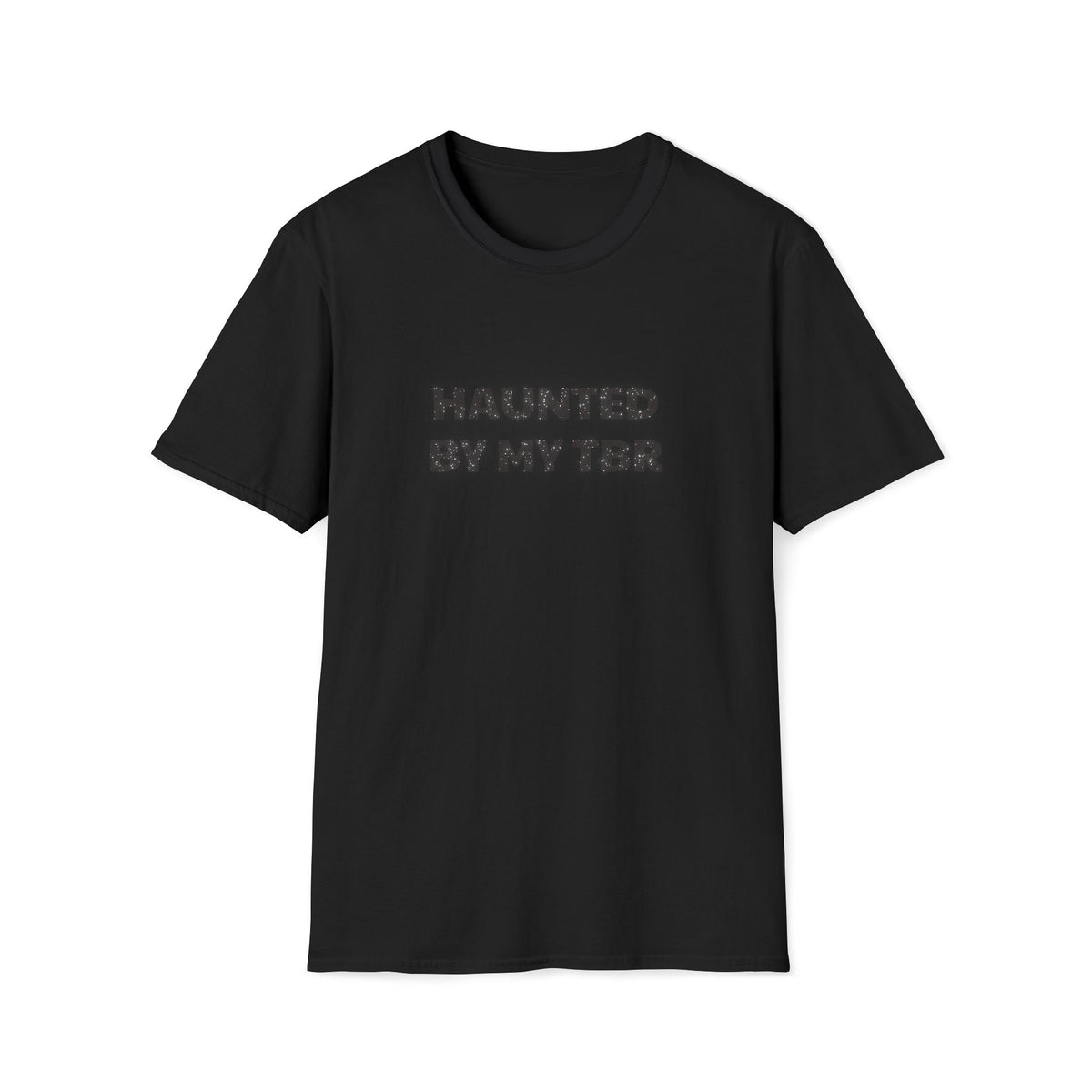 Haunted By My TBR Glitter Print T-Shirt (Color on Color)