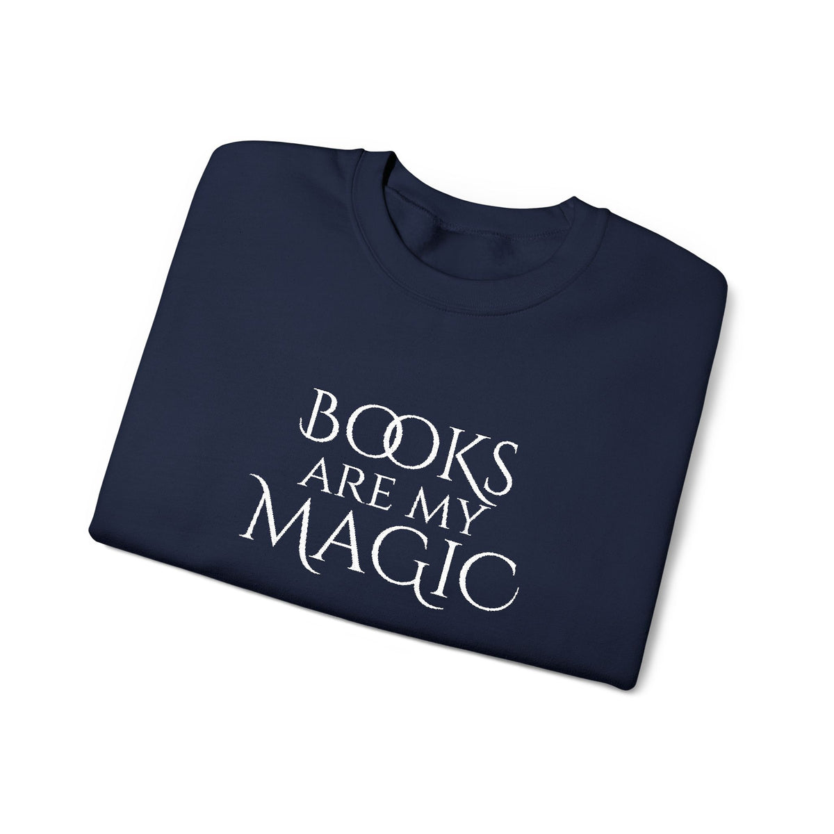 Books Are My Magic Embroidered Crewneck Sweatshirt