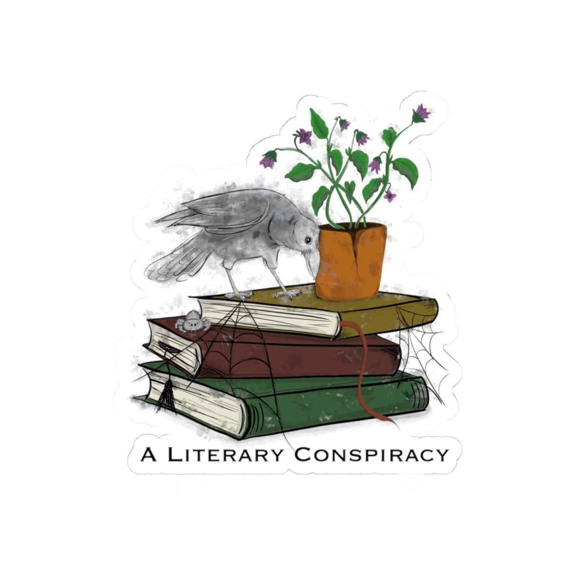 A Literacy Conspiracy Kiss-Cut Sticker