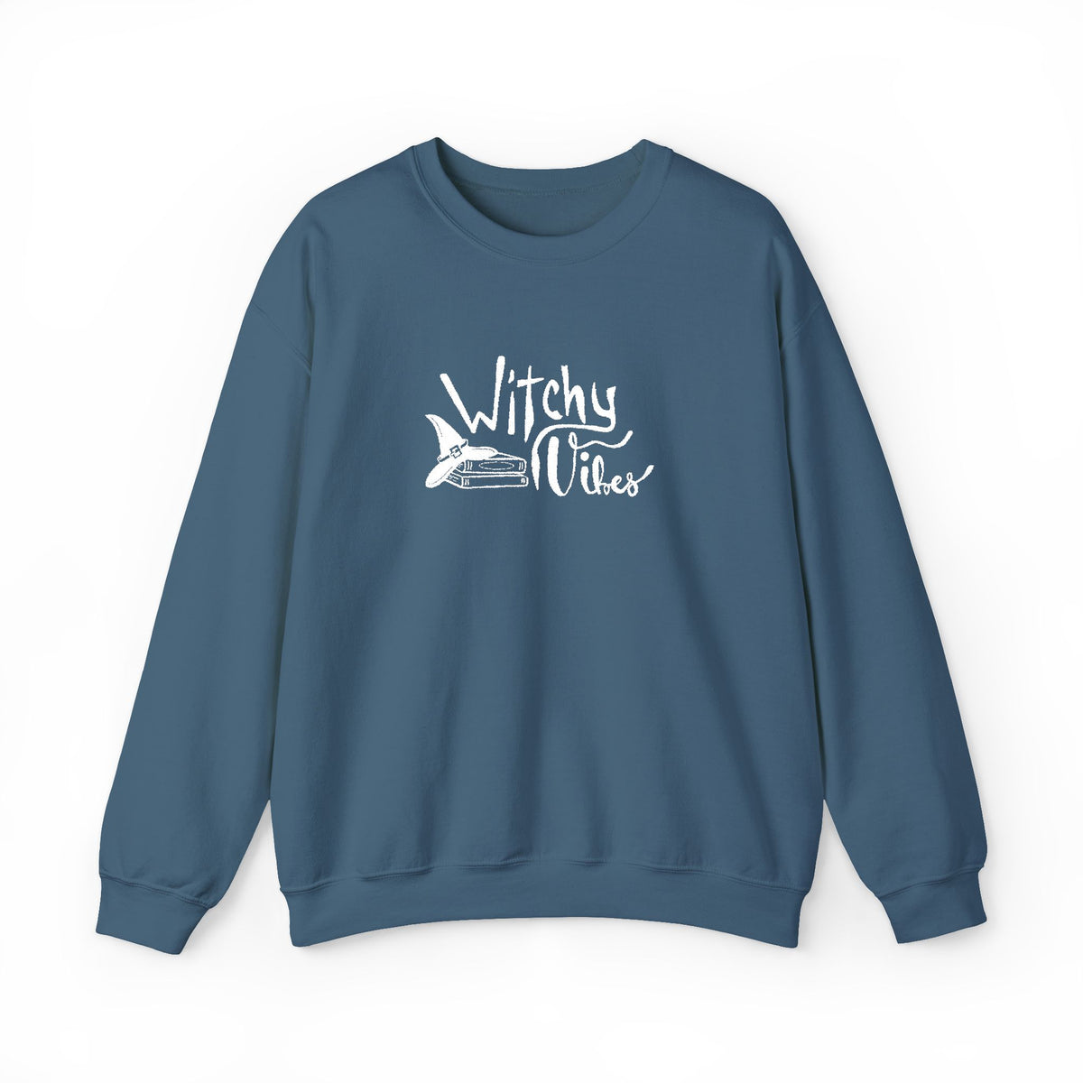Witchy Vibes Embroidered Crewneck Sweatshirt (White Thread)