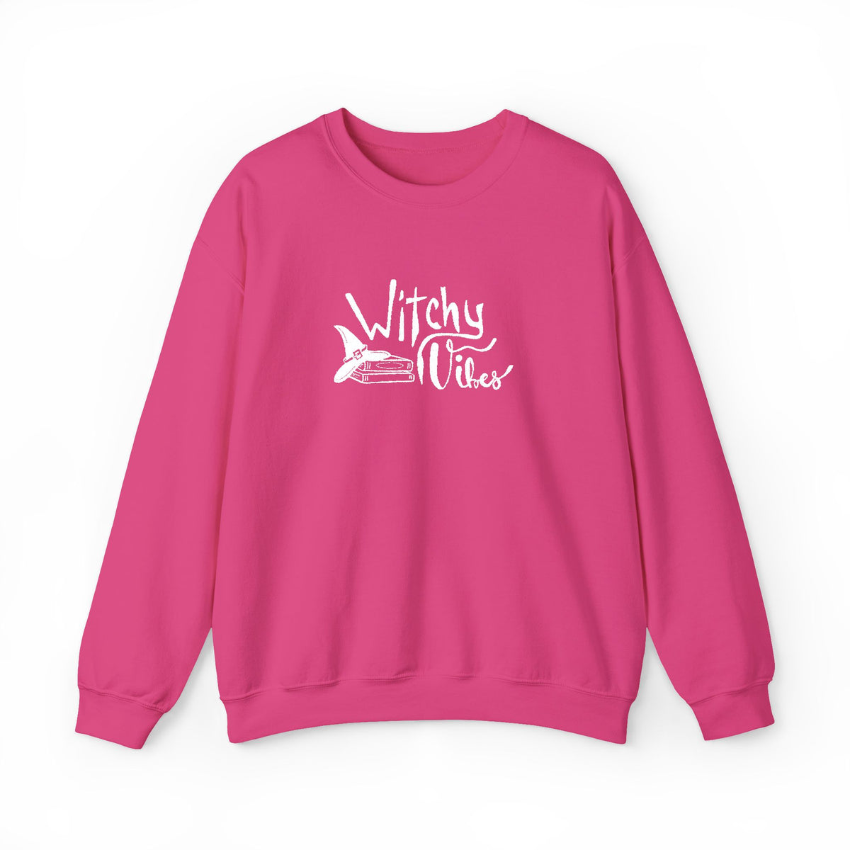 Witchy Vibes Embroidered Crewneck Sweatshirt (White Thread)