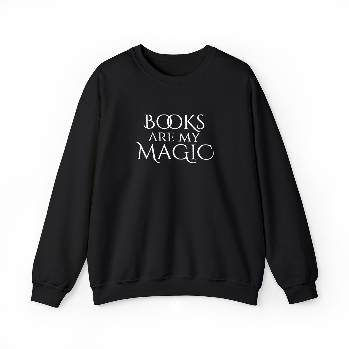Books Are My Magic Embroidered Crewneck Sweatshirt