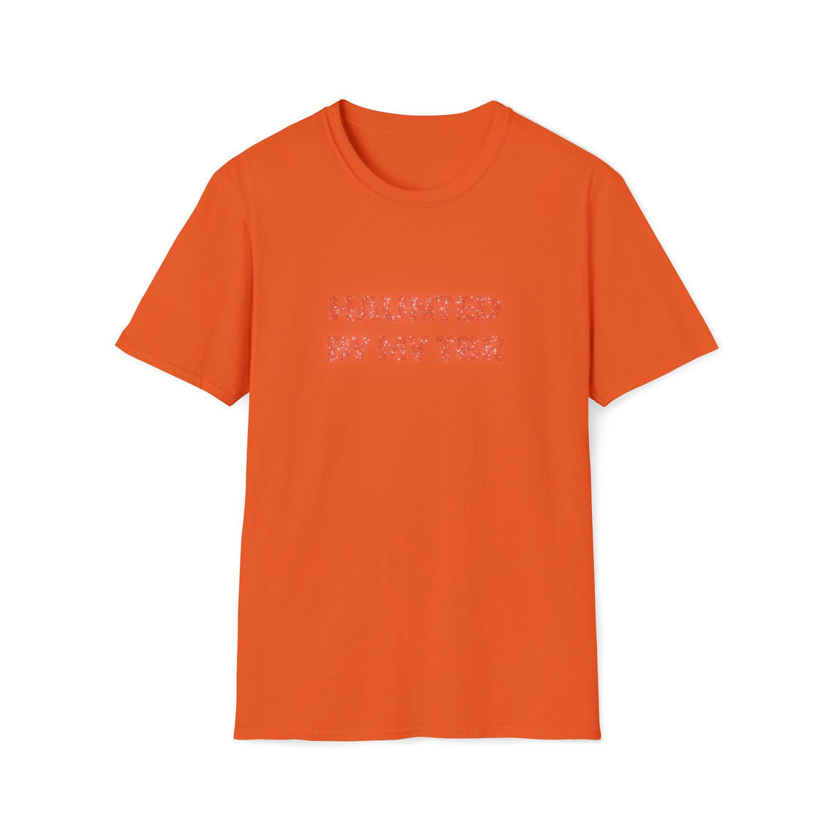 Haunted By My TBR Glitter Print T-Shirt (Color on Color)