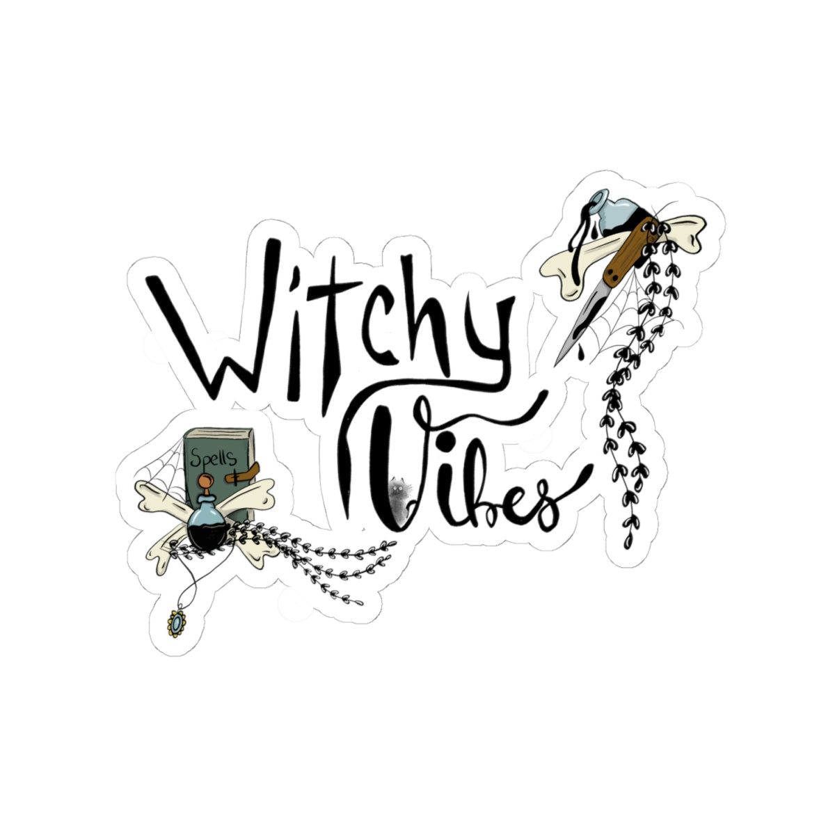 Witchy Vibes  Kiss-Cut Sticker
