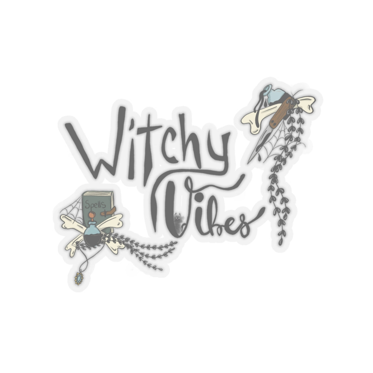 Witchy Vibes  Kiss-Cut Sticker