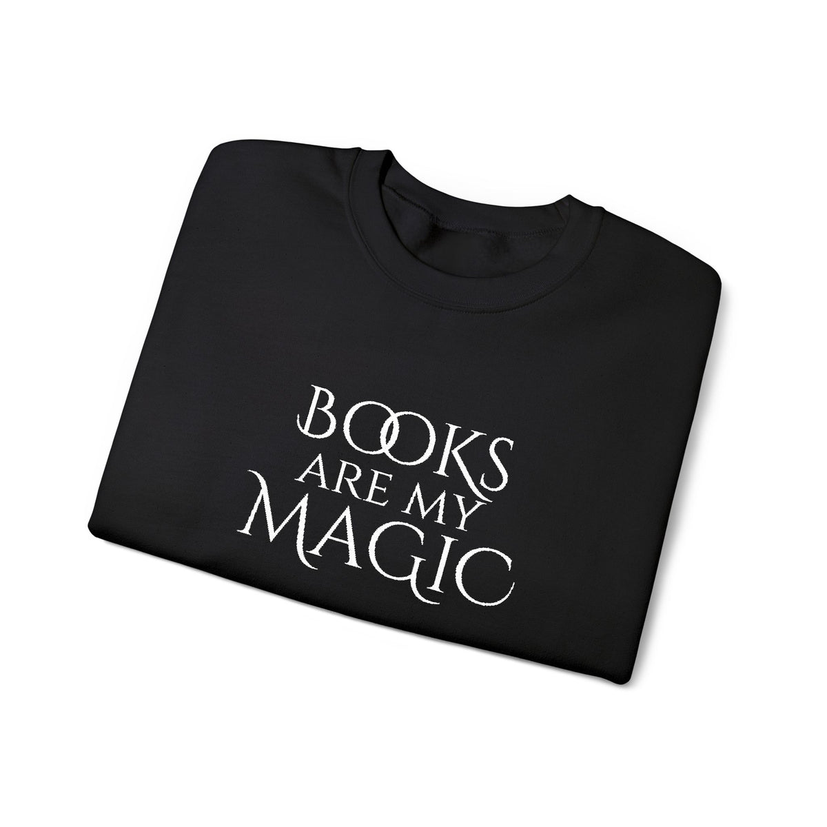 Books Are My Magic Embroidered Crewneck Sweatshirt