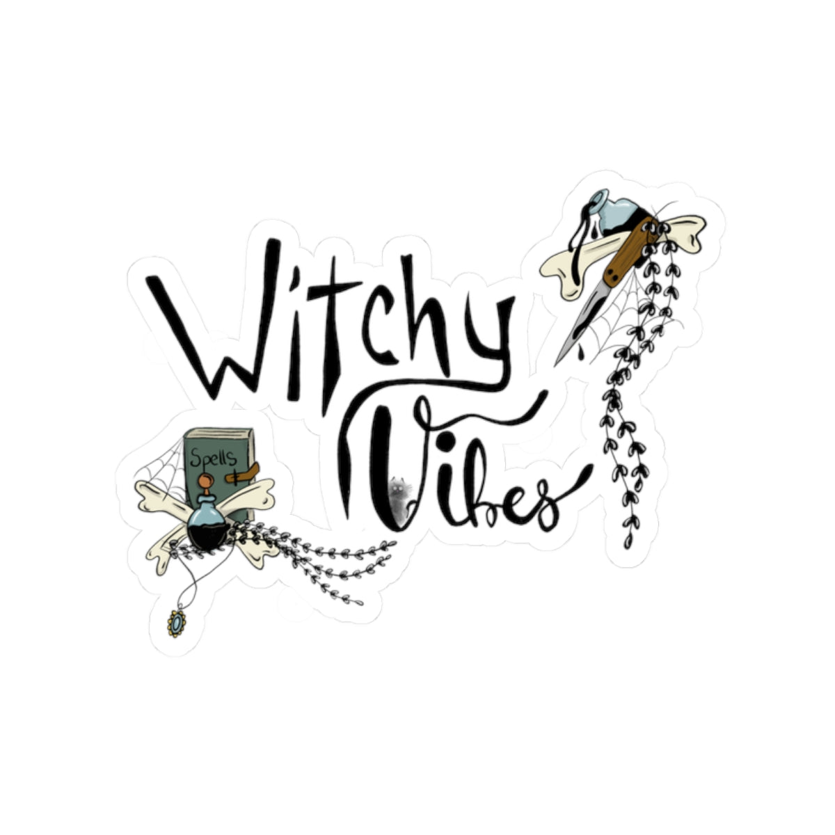Witchy Vibes  Kiss-Cut Sticker