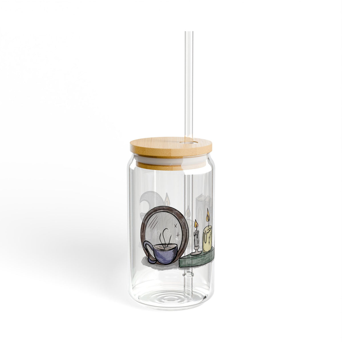 Books & Moons Sipper Glass, 16oz