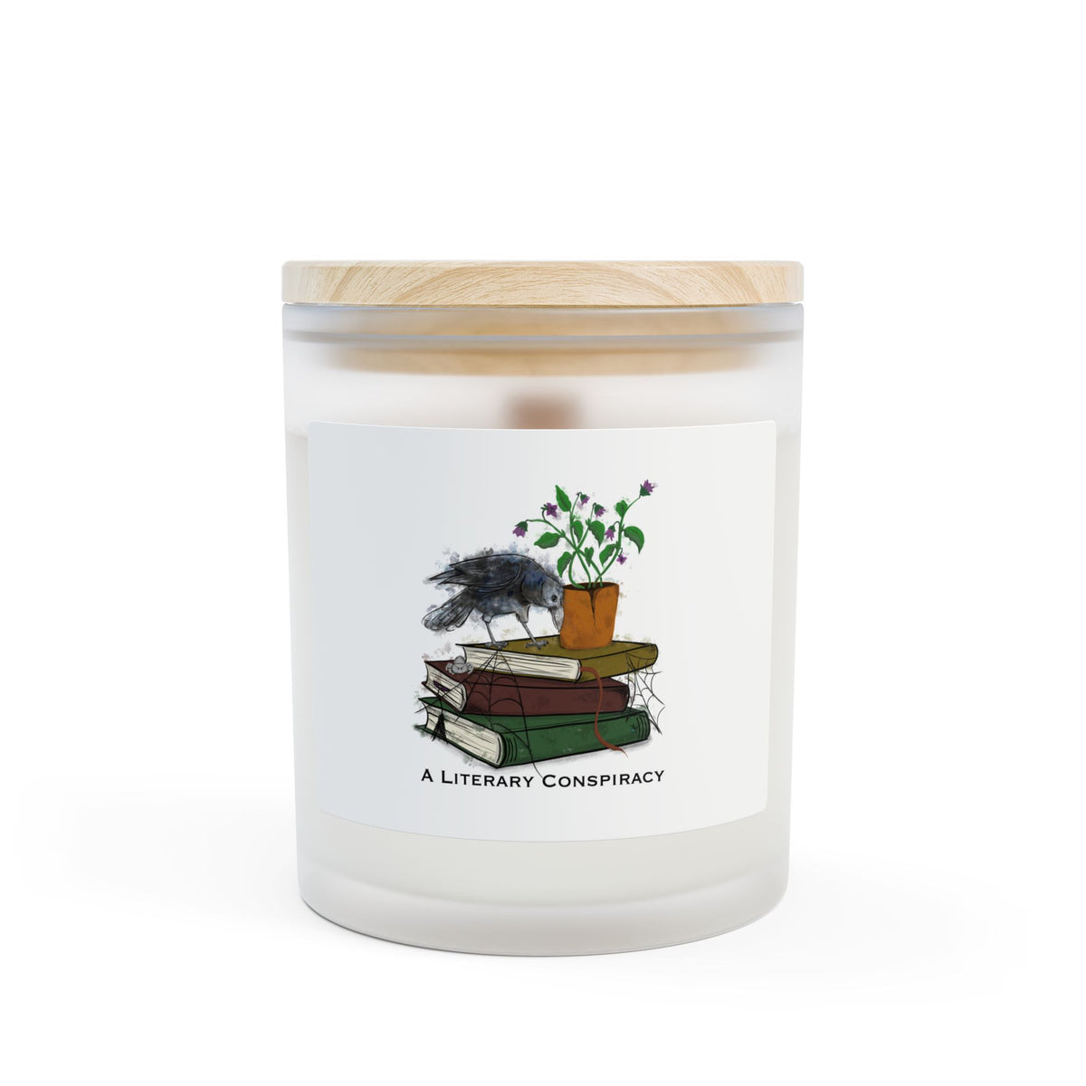 A Literary Conspiracy Frosted Glass Candle, 11oz
