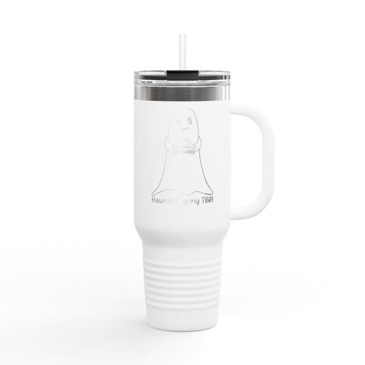 Haunted by My TBR Insulated Travel Mug, 40oz