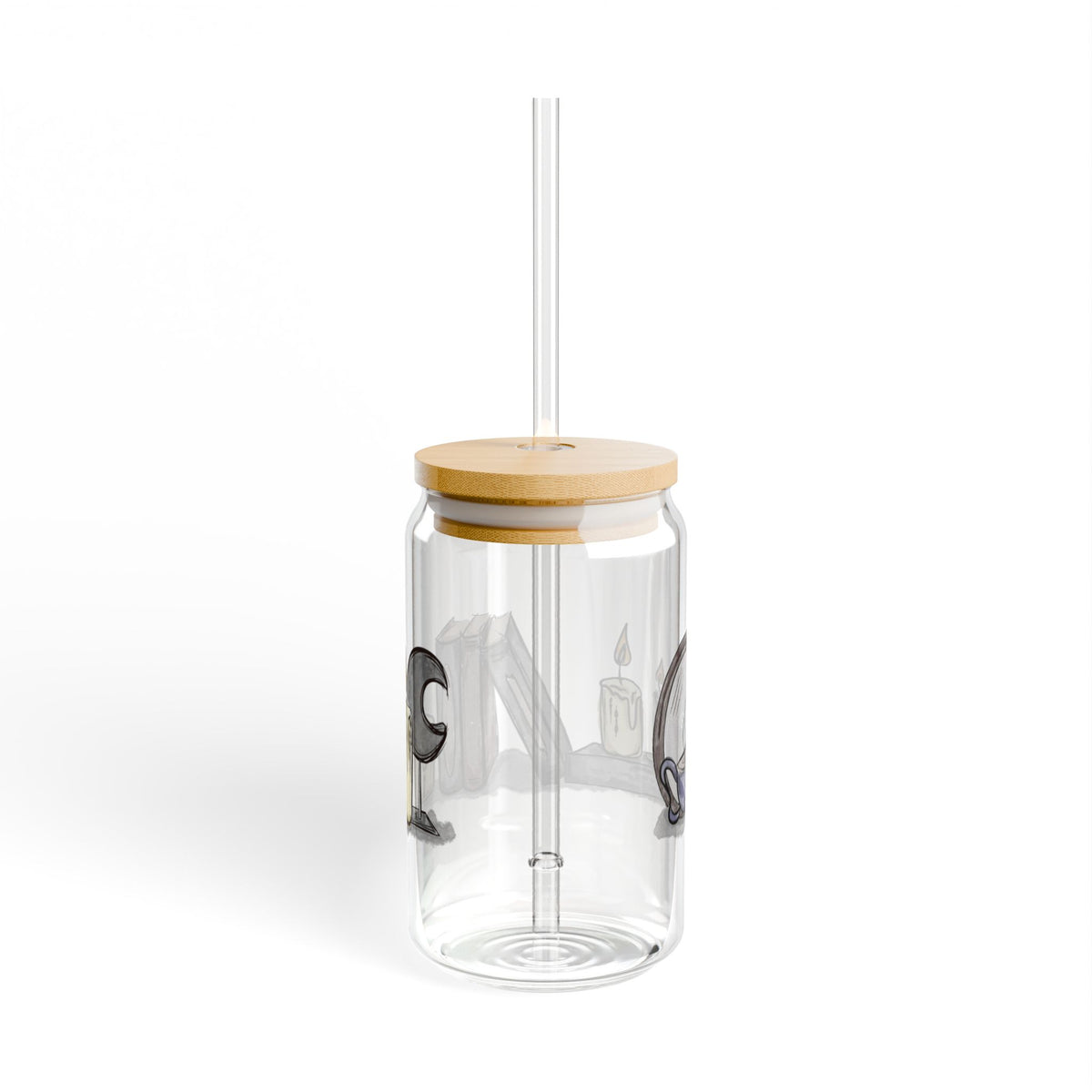 Books & Moons Sipper Glass, 16oz