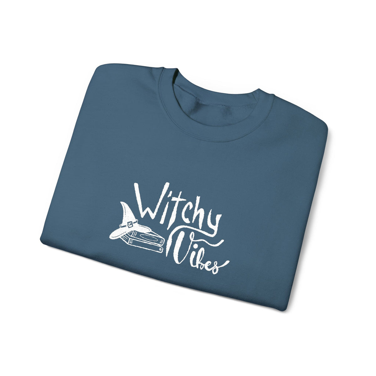 Witchy Vibes Embroidered Crewneck Sweatshirt (White Thread)